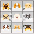 thumbnail image 1 of Metal Light Switch Plate Cover Cute Cuddly Dog Cube Gray DOG001, 1 of 13