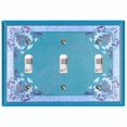 thumbnail image 1 of Metal Light Switch Plate Cover Elegant Antique Floral Tile Frame Teal FLW080, 1 of 13