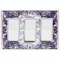 thumbnail image 1 of Metal Light Switch Plate Cover Elegant Black and White Grape Vine Damask Frame FRA052, 1 of 13