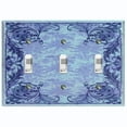 thumbnail image 1 of Metal Light Switch Plate Cover Elegant Blue Grape Vine Damask Frame FRA050, 1 of 13