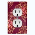 thumbnail image 1 of Metal Light Switch Plate Cover Elegant Burgundy Grape Vine Damask DAM075, 1 of 13