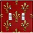 thumbnail image 1 of Metal Light Switch Plate Cover Elegant Burgundy Wall Sconce Damask DAM076, 1 of 15