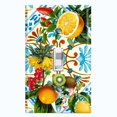 thumbnail image 1 of Metal Light Switch Plate Cover Elegant Floral Fruit Leaves Tile Pattern TIL019, 1 of 13