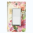 thumbnail image 1 of Metal Light Switch Plate Cover Elegant Floral Hummingbird Frame Tile Pink FLW109, 1 of 13