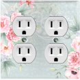 thumbnail image 1 of Metal Light Switch Plate Cover Elegant Floral Musical Damask Mint FLW113, 1 of 13