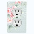 thumbnail image 1 of Metal Light Switch Plate Cover Elegant Floral Musical Damask Mint FLW113, 1 of 13