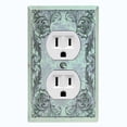 thumbnail image 1 of Metal Light Switch Plate Cover Elegant Green Grape Vine Damask Frame FRA049, 1 of 13