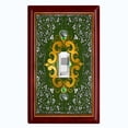 thumbnail image 1 of Metal Light Switch Plate Cover Elegant Maroon Green Floral Vine Frame FRA031, 1 of 13