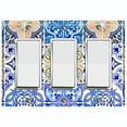 thumbnail image 1 of Metal Light Switch Plate Cover Elegant Mosaic Tile Pattern Collage TIL021, 1 of 13