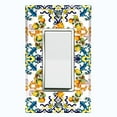 thumbnail image 1 of Metal Light Switch Plate Cover Elegant Orange Kiwi Lemon Tile Pattern TIL007, 1 of 13