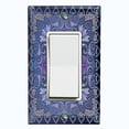 thumbnail image 1 of Metal Light Switch Plate Cover Elegant Purple Mandala Flower Tile Pattern TIL061, 1 of 13