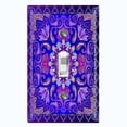 thumbnail image 1 of Metal Light Switch Plate Cover Elegant Purple Mandala Flower Tile Pattern TIL066, 1 of 13