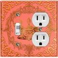 thumbnail image 1 of Metal Light Switch Plate Cover Elegant Red Crown Frame FRA017, 1 of 13