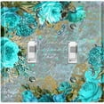 thumbnail image 1 of Metal Light Switch Plate Cover Elegant Red Floral Nature Scripture Damask FLW086, 1 of 13