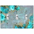 thumbnail image 1 of Metal Light Switch Plate Cover Elegant Red Floral Nature Scripture Damask FLW086, 1 of 13