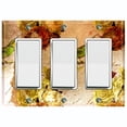 thumbnail image 1 of Metal Light Switch Plate Cover Elegant Red Yellow Roses Green Bird DAM064, 1 of 1