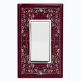 thumbnail image 1 of Metal Light Switch Plate Cover Elegant Starry Night Maroon Green Frame FRA030, 1 of 13