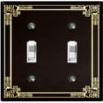 thumbnail image 1 of Metal Light Switch Plate Cover Elegant Victorian Art Deco Frame Black FRA086, 1 of 13