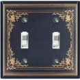 thumbnail image 1 of Metal Light Switch Plate Cover Elegant Victorian Black Yellow Frame FRA054, 1 of 13