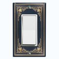 thumbnail image 1 of Metal Light Switch Plate Cover Elegant Victorian Black Yellow Frame FRA054, 1 of 13