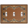 thumbnail image 1 of Metal Light Switch Plate Cover Elegant Victorian Cross Frame Blue Brown FRA068, 1 of 13