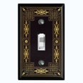 thumbnail image 1 of Metal Light Switch Plate Cover Elegant Victorian Floral Frame Black FRA061, 1 of 13
