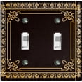 thumbnail image 1 of Metal Light Switch Plate Cover Elegant Victorian Floral Frame Black FRA076, 1 of 13