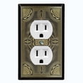 thumbnail image 1 of Metal Light Switch Plate Cover Elegant Victorian Floral Harisen Fan Frame Black FRA064, 1 of 13