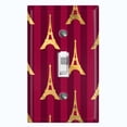 thumbnail image 1 of Metal Light Switch Plate Cover Elegant Woman Rhombus Burgundy Damask DAM084, 1 of 13