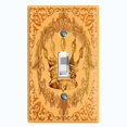 thumbnail image 1 of Metal Light Switch Plate Cover Elegant Yellow Crown Frame FRA016, 1 of 13