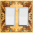 thumbnail image 1 of Metal Light Switch Plate Cover Elegant Yellow Grape Vine Damask Frame FRA048, 1 of 13