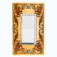 thumbnail image 1 of Metal Light Switch Plate Cover Elegant Yellow Grape Vine Damask Frame FRA048, 1 of 13