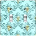 thumbnail image 1 of Metal Light Switch Plate Cover Elegant Yellow Grape Vine Damask Sky Blue DAM090, 1 of 13