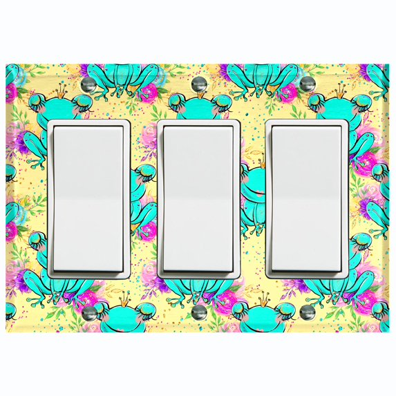 Metal Light Switch Plate Cover Fairytale Royal Crown Frog FRY007