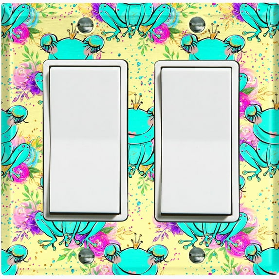 Metal Light Switch Plate Cover Fairytale Royal Crown Frog FRY007