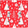 thumbnail image 1 of Metal Light Switch Plate Cover Festive Christmas Tree Ornaments Red XMS012, 1 of 13