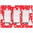 thumbnail image 1 of Metal Light Switch Plate Cover Festive Christmas Tree Ornaments Red XMS012, 1 of 13