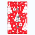 thumbnail image 1 of Metal Light Switch Plate Cover Festive Christmas Tree Ornaments Red XMS012, 1 of 13