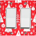 thumbnail image 1 of Metal Light Switch Plate Cover Festive Christmas Tree Ornaments Red XMS012, 1 of 13
