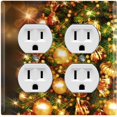 thumbnail image 1 of Metal Light Switch Plate Cover Festive Christmas Tree Ornaments XMS017, 1 of 13