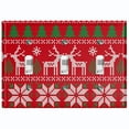 thumbnail image 1 of Metal Light Switch Plate Cover Festive Red Christmas Reindeer Stocking XMS019, 1 of 13