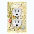 thumbnail image 1 of Metal Light Switch Plate Cover Floral Nature Postcard Newspaper Damask FLW088, 1 of 13