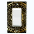 thumbnail image 1 of Metal Light Switch Plate Cover Gold Black Mandala Circle Pattern MDL001, 1 of 13