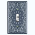 thumbnail image 1 of Metal Light Switch Plate Cover Gray Floral Bandana Paisley Tile Pattern TIL059, 1 of 13