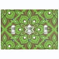 thumbnail image 1 of Metal Light Switch Plate Cover Green Brown Mandala Flower Tile Pattern MDL040, 1 of 13