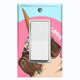 thumbnail image 1 of Metal Light Switch Plate Cover Ice Cream Pug Unicorn DOG050, 1 of 13