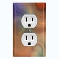 thumbnail image 1 of Metal Light Switch Plate Cover Image of Marble Colorful Swirl Galaxy MAR080, 1 of 13