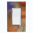 thumbnail image 1 of Metal Light Switch Plate Cover Image of Marble Colorful Swirl Galaxy MAR080, 1 of 13