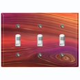 thumbnail image 1 of Metal Light Switch Plate Cover Image of Marble Red Orange Swirl Galaxy MAR073, 1 of 13