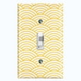 thumbnail image 1 of Metal Light Switch Plate Cover Japanese Pattern Yellow Sea Wave Wallpaper WAL015, 1 of 13